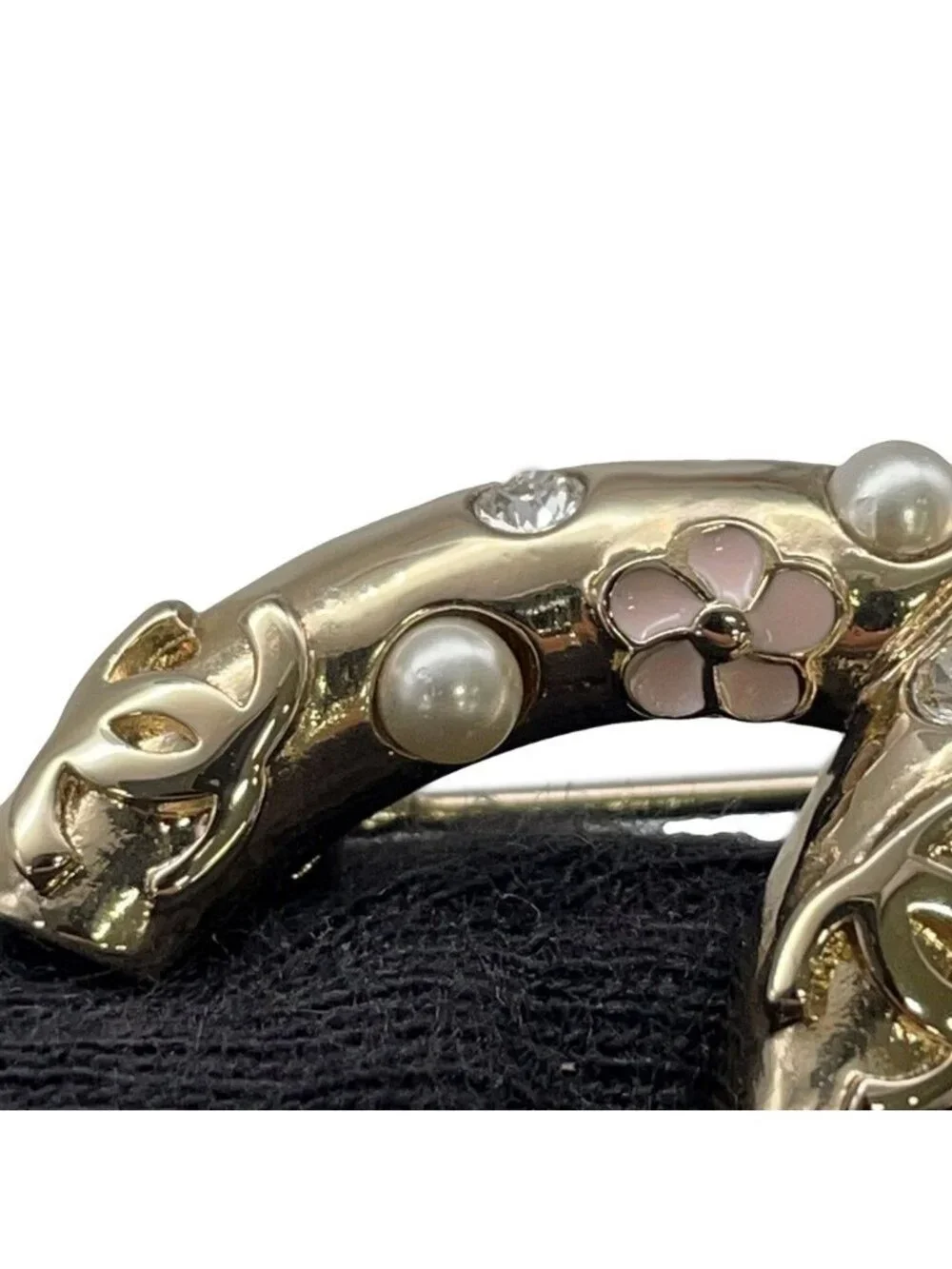 Chanel Brooch CC Logo Flower Metal 22